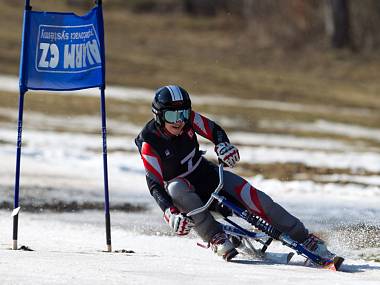 Kamenec hostil finále Světového poháru v jízdě na skibobech. Na snímku je vítězka Alena Housová (Sokol Jablonec n. J.). Autor: DENÍK/Martin Bergman