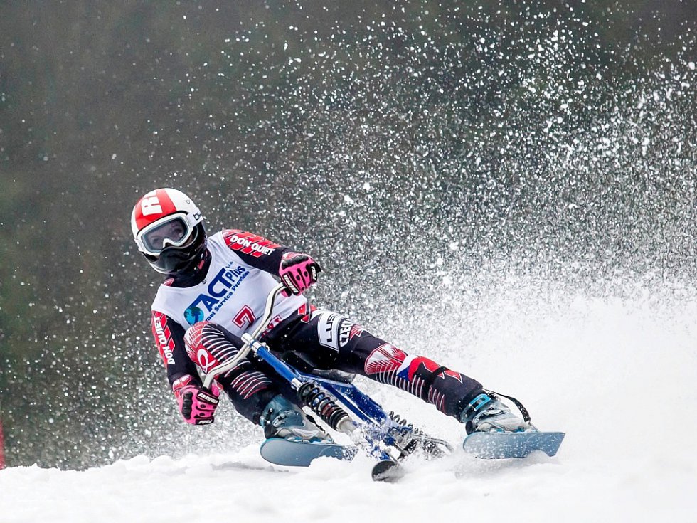 Bronzovou medaili vybojovala na MČR v obřím slalomu Gabriela Jašková ze Skibob klubu Dobruška. Foto: Deník/Michal Fanta
